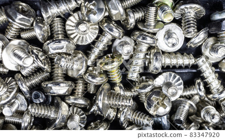 Screws, Nuts and bolts backround top view Screws, Nuts and bolts backround top view 83347920