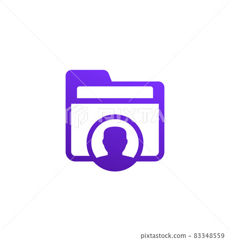 Personal data folder icon on white Personal data folder icon on white 83348559