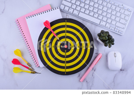 Target and goal concept with darts and arrows 83348994