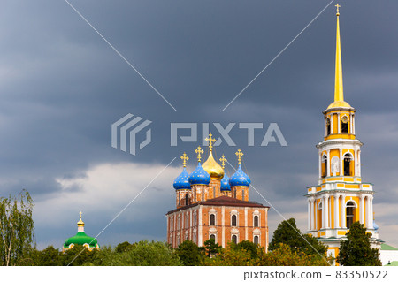 Ryazan Kremlin, Russia, Bell tower and the Cathedral 83350522