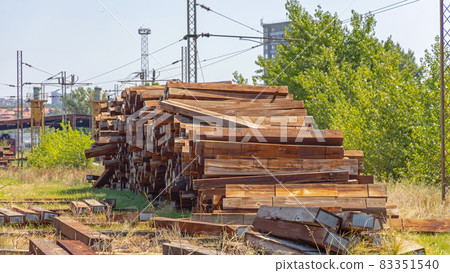 Railroad Ties Yard Railroad Ties Yard 83351540