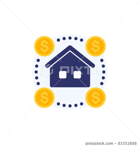 Auction house, sale vector icon 83352688