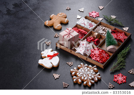 Christmas decorations for Christmas trees and gingerbread 83353016
