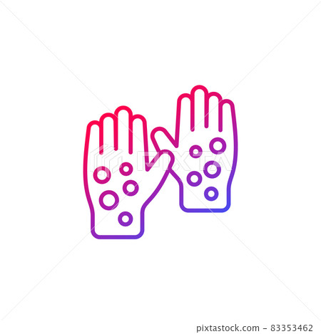 psoriasis or rash line icon on white psoriasis or rash line icon on white 83353462