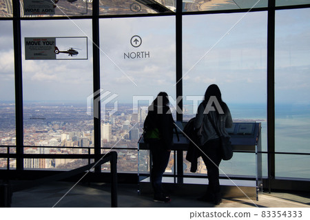 約翰漢考克中心天文台“360 芝加哥”美國的景觀和遊客 83354333