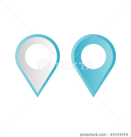 Vector multicolored map pin icon.  83354419