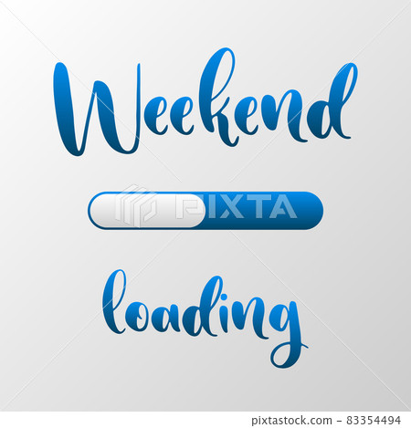 Illustration of a weekend loading postcard in rainbow colors. Illustration of a weekend loading postcard in rainbow colors. 83354494