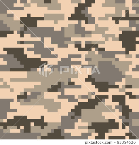 Digital pixel camouflage seamless pattern 83354520