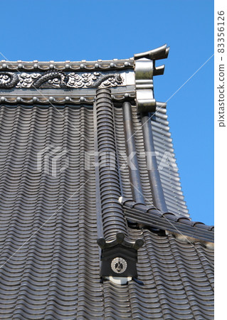Orderly lined temple roof tiles Orderly lined temple roof tiles 83356126