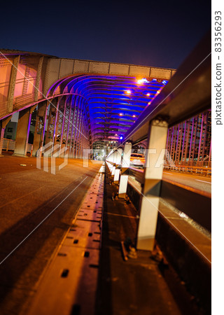 燈火通明的橋,櫻宮橋,俗稱銀橋日本橋 燈火通明的橋,櫻宮橋,俗稱銀橋日本橋 83356293