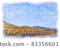 Kyoto Arashiyama Togetsu Bridge sketch Kyoto Arashiyama Togetsu Bridge sketch 83356601
