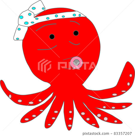帶頭帶的章魚插圖 83357207