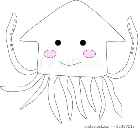 小而可愛的魷魚角色 小而可愛的魷魚角色 83357212