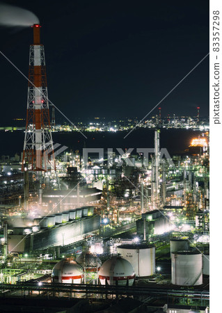 Yokkaichi Complex Factory Night View Seaside Industrial Zone Illuminations Lighting 83357298