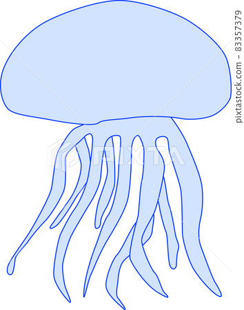 Simple jellyfish image "blue" Simple jellyfish image "blue" 83357379