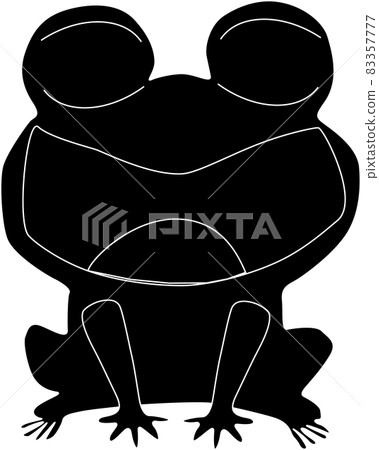 Laughing frog silhouette Laughing frog silhouette 83357777