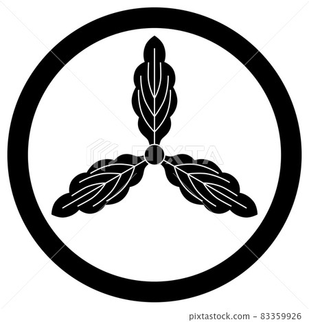 The crest is a circle with a Tosa oak leaf. It is the family crest of Yamauchi Kazutoyo, Yamauchi Toyoaki, and Yamauchi Toyoshige. 83359926