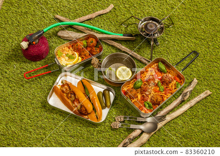 Camping food Western style camping food outdoors 83360210