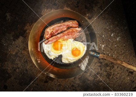 Camping food Western style camping food outdoors 83360219