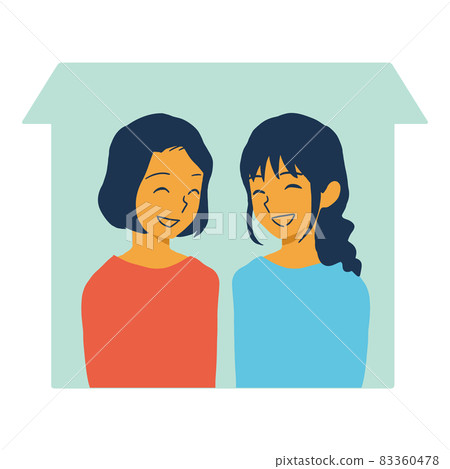 住在同一所房子裡的同性夫婦的插圖 住在同一所房子裡的同性夫婦的插圖 83360478