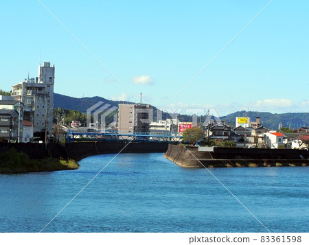 Confluence of Kagami River and Kanda River (taken on the north bank downstream of Tsukinose Bridge) 83361598
