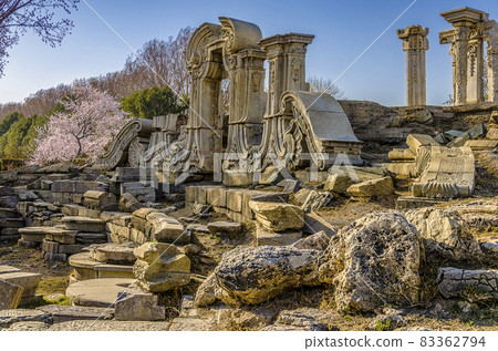 Ruins of the Old Summer Palace (Yuanmingyuan), imperial residence in Beijing Ruins of the Old Summer Palace (Yuanmingyuan), imperial residence in Beijing 83362794
