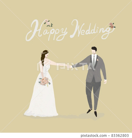 Bride and groom holding hands, wedding, wedding, bridal, couple, wedding dress, wedding C Bride and groom holding hands, wedding, wedding, bridal, couple, wedding dress, wedding C 83362803
