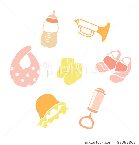 Baby goods set illustration material 83362805