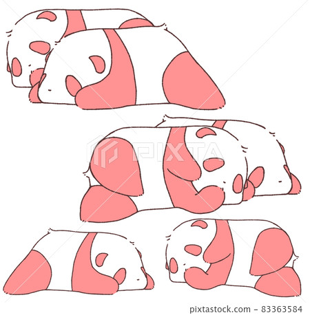 Two baby pandas (red) 83363584