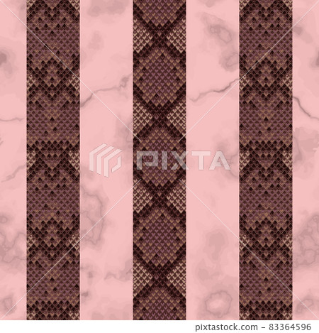 Snake Skin and Marble Vertical Striped Seamless Pattern 83364596