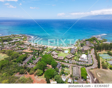 Aerial view of Kapalua coast in Maui, Hawaii Aerial view of Kapalua coast in Maui, Hawaii 83364807