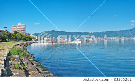 [琵琶湖（散步）]（高分辨率版本）滋賀縣大津市仁王濱 83365291