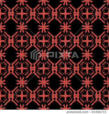seamless pattern of circles.abstract geometric background. red pattern on black background 83366715