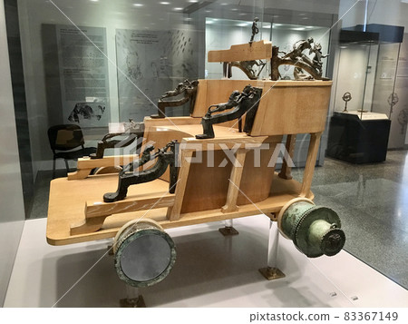 Greek Athens National Archaeological Museum Ancient wooden tank 83367149