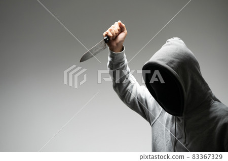 Crime man knife 83367329