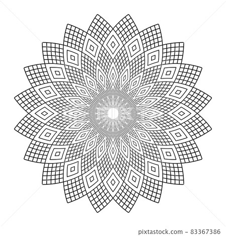 Abstract decorative geometric circle pattern. Abstract decorative geometric circle pattern. 83367386