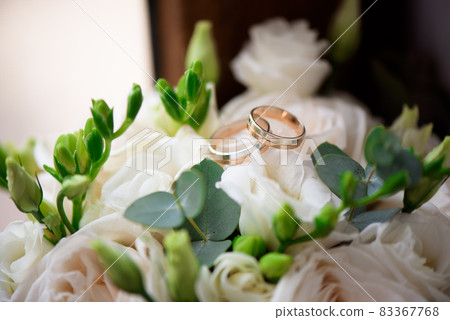 wedding rings as a symbol of love and happyness 83367768