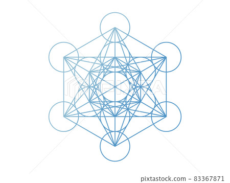 Sacred Geometric Pattern Metatron Cube 83367871