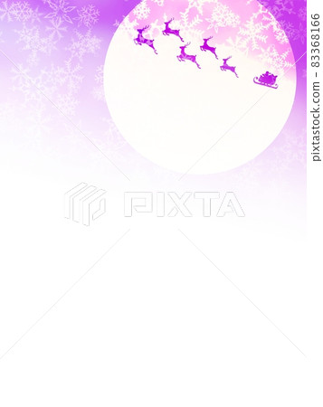 Purple background of santa claus and moon and snow 83368166