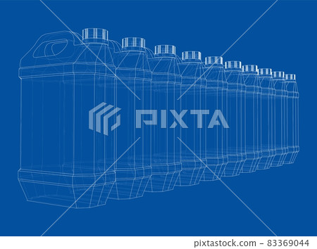 Cans of car liquids. Vector Cans of car liquids. Vector 83369044