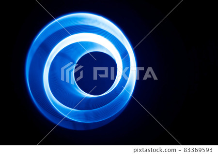 Sound waves in visible blue color Sound waves in visible blue color 83369593