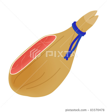 生火腿原木的插圖 83370478