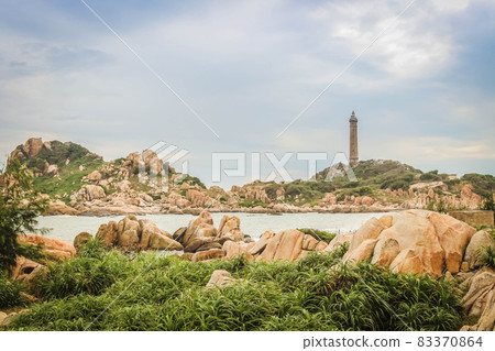 Ke Ga Lighthouse and beauty rocks on the shoreline in Phan Thiet, Binh Thuan, Vietnam Ke Ga Lighthouse and beauty rocks on the shoreline in Phan Thiet, Binh Thuan, Vietnam 83370864