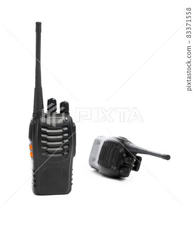portable radios Walkie-talkie isolated on white 83371558
