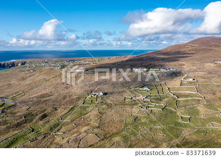 Aerial view of the beautiful coastline of Gweedore : Bloody foreland and Brinlack - County Donegal, Ireland Aerial view of the beautiful coastline of Gweedore : Bloody foreland and Brinlack - County Donegal, Ireland 83371639