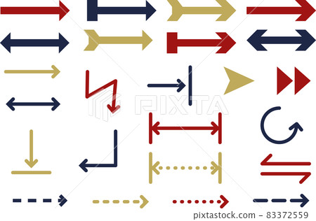 Simple various arrow set_Japanese style and winter-like color 83372559