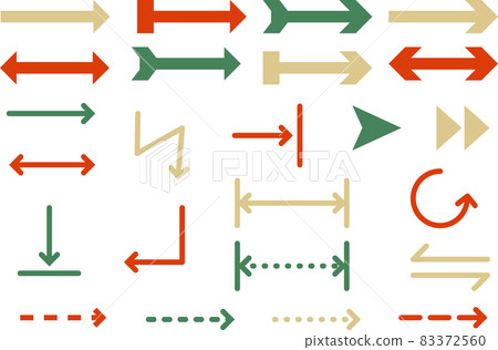 Simple various arrow set_Christmas color Simple various arrow set_Christmas color 83372560