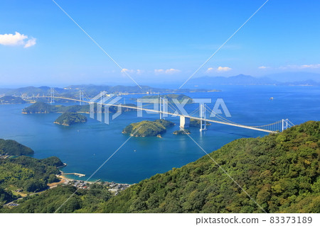 [愛媛縣] 從基羅山天文台看到的島波海道（來島海峽大橋） 83373189