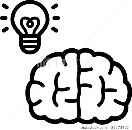 大腦和燈泡的變形圖 大腦和燈泡的變形圖 83373492