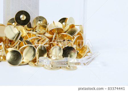 Pushpins, pushpins, pushpins, needles, stabs, stationery, stationery, offices, pins, household goods, gold 83374441